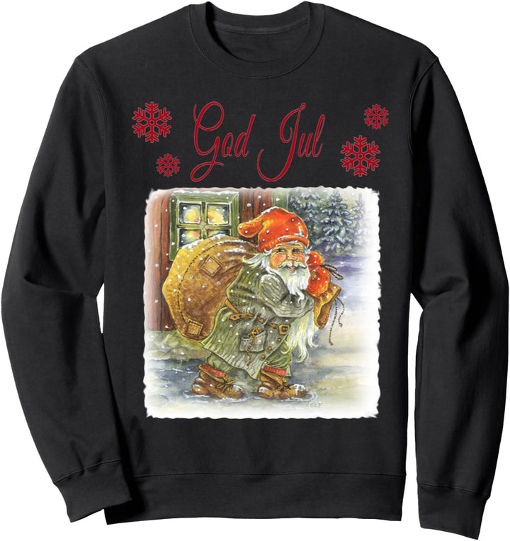 Norsk Svensk Dansk God Jul Weihnachten Nisse T-Shirt XMAS Sweatshirt