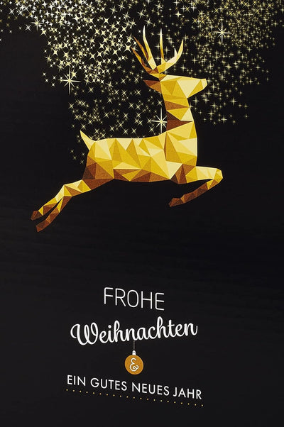 5 Stück/Set. Wein Flaschen Geschenkkarton 3er Schwarz & Gold zu Weihnachten