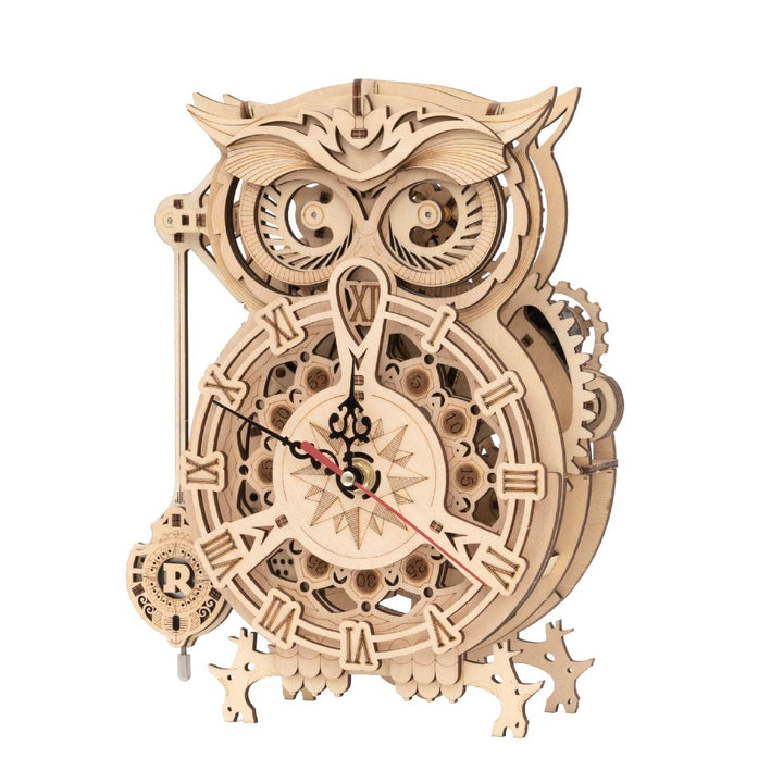 ROKR Owl Clock Modellbausatz | Holz Modellbau | 3D Holzpuzzle Erwachsene