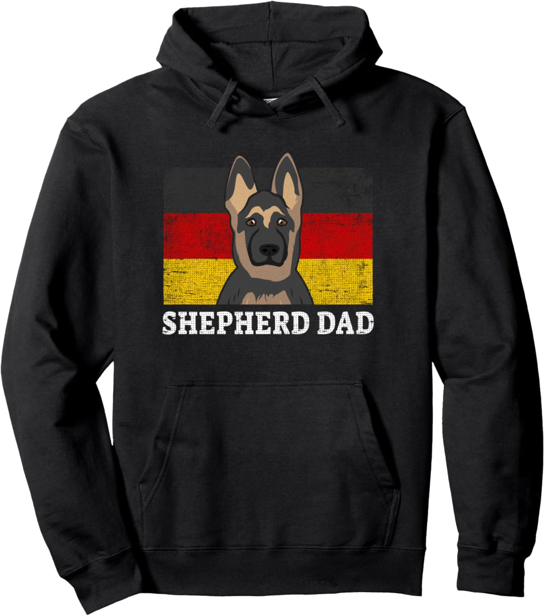 Bester Schäferhund Papa Vintage Deutsche Flagge Vater Pullover Hoodie