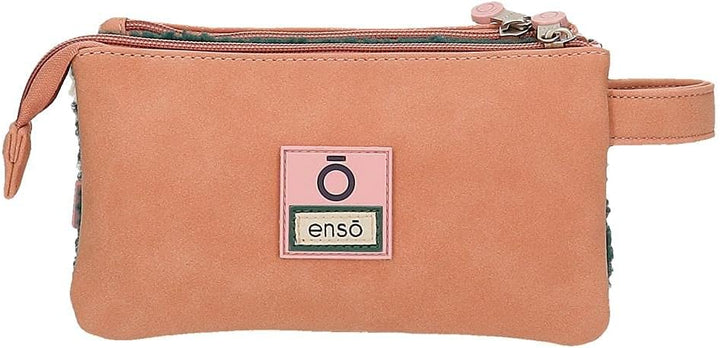 Enso Shine Stars Federmäppchen, dreifach, Rosa, 22 x 12 x 5 cm, Kunstleder