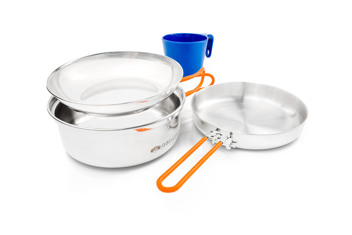 GSI OUTDOORS Glacier Edelstahl 1 Person Mess Küchenutensilien-Set für Erwachsene, Unisex, Mehrfarbig