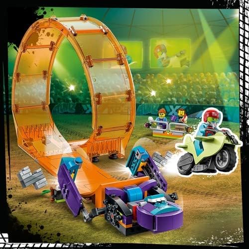 LEGO 60338 City Stuntz Schimpansen-Stuntlooping, Action-Spielzeug mit Rampe, Stunt-Motorrad und 3 Mi