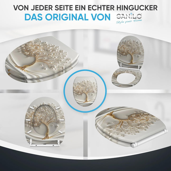 Sanilo WC Sitz mit Absenkautomatik, viele neue Toilettendeckel zur Auswahl, hochwertige Oberfläche,