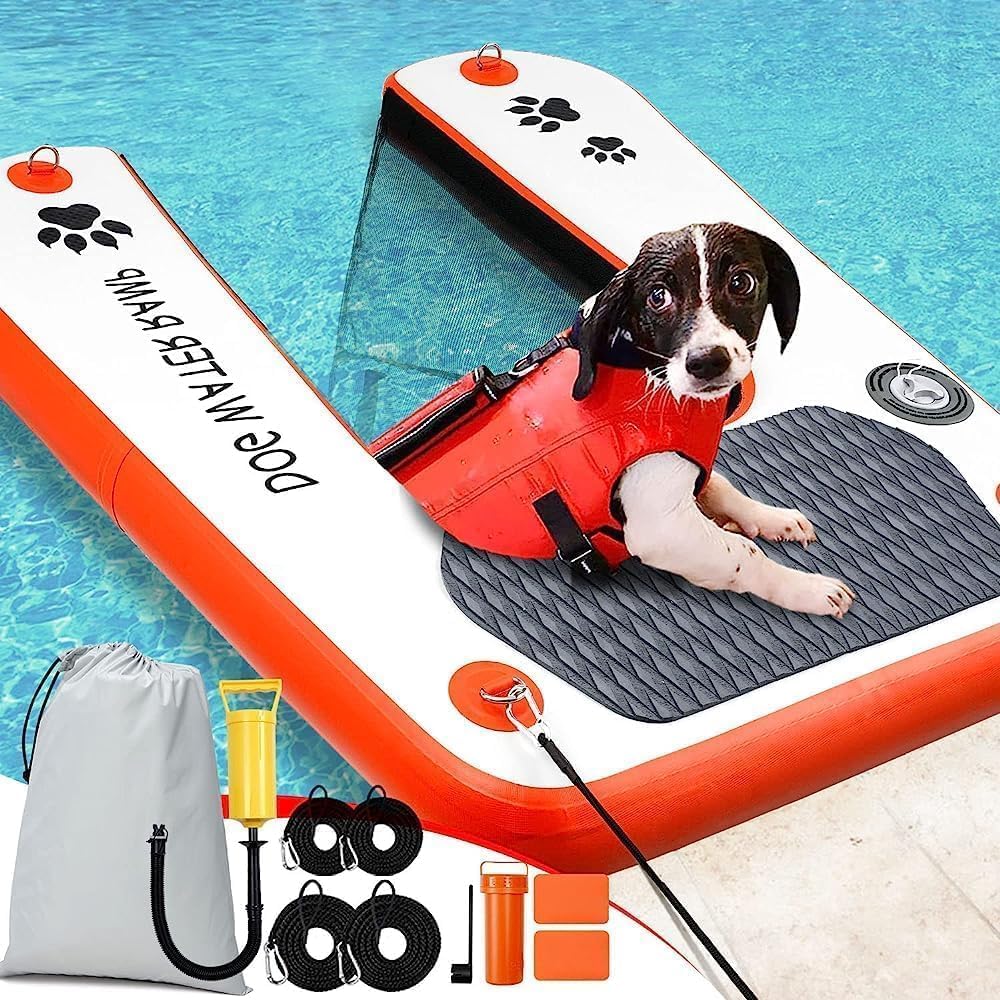 Hundewasserrampe Extra Breite Wasserrampe Pool Leiter, Float Welpen Planke für Pool, Dock & Boot, Ha