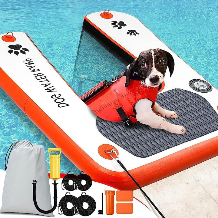 Hundewasserrampe Extra Breite Wasserrampe Pool Leiter, Float Welpen Planke für Pool, Dock & Boot, Ha