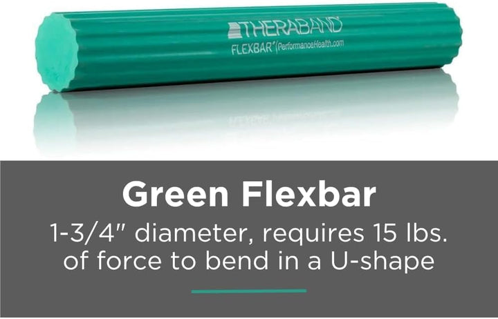 Thera-band Unisex – Erwachsene Bar Flexibler Übungsstab, grün-mittel, one Size
