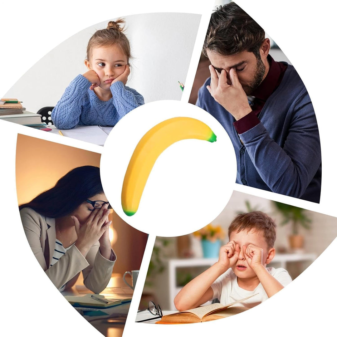 Bananen-Quetschspielzeug, Realistisches Frucht-Stressspielzeug, Weiche Gummis Banane Dehnbare Banane