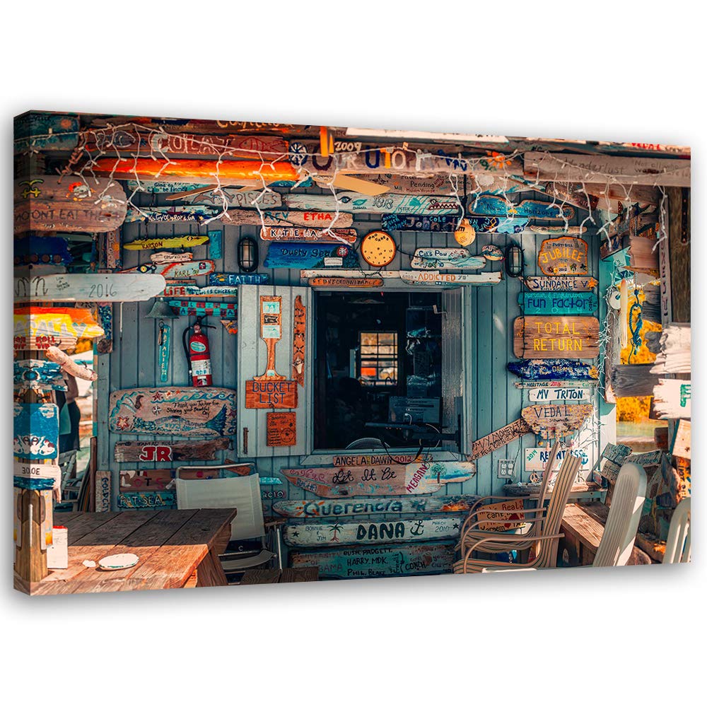 Feeby Wandbild für Wohnzimmer Druckbild Leinwandbild Braun 100x70 cm M14498 100x70 cm, M14498 100x70