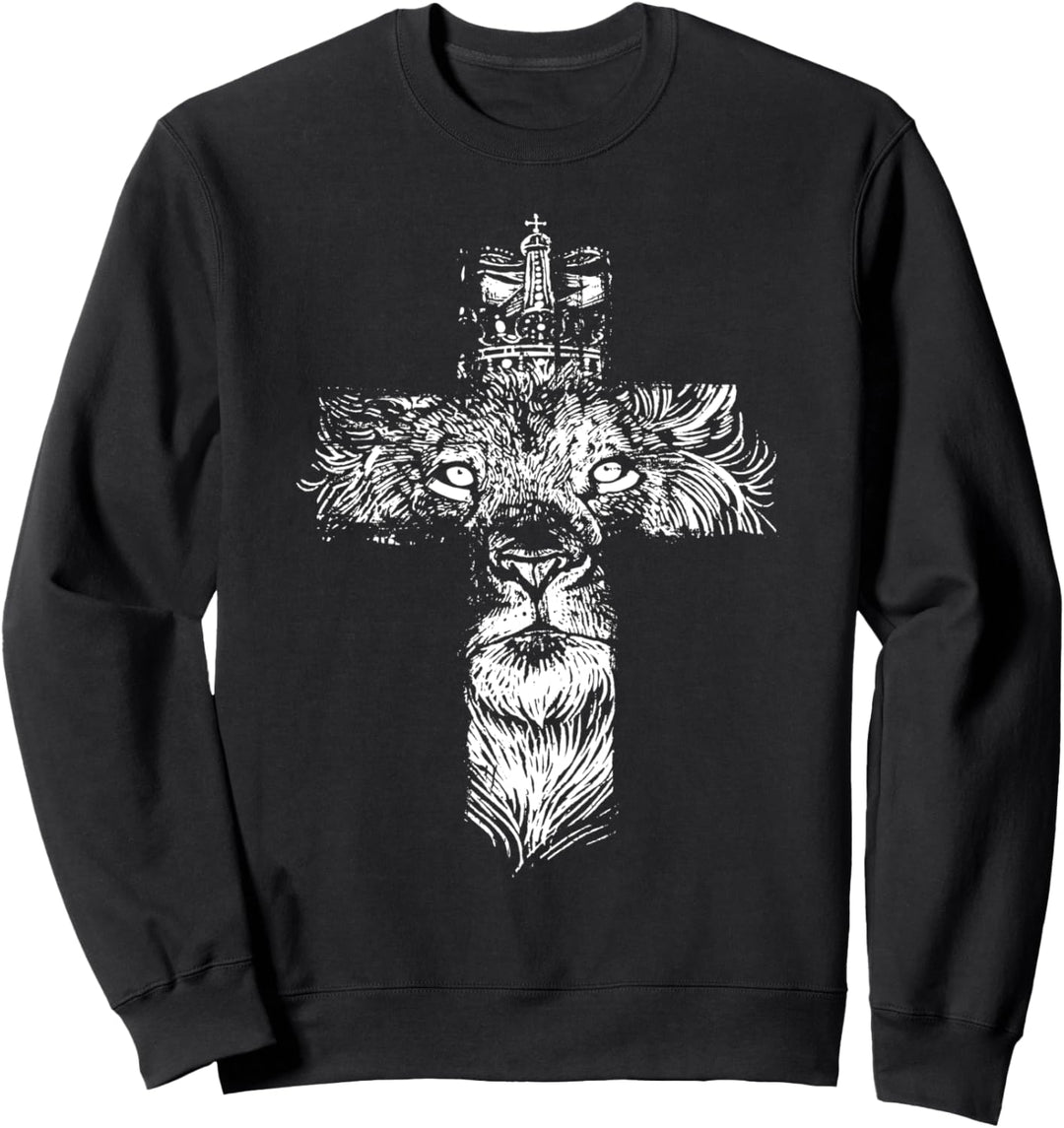 Siehe Der Löwe des Stammes Bibel Glaube an Gott Sweatshirt