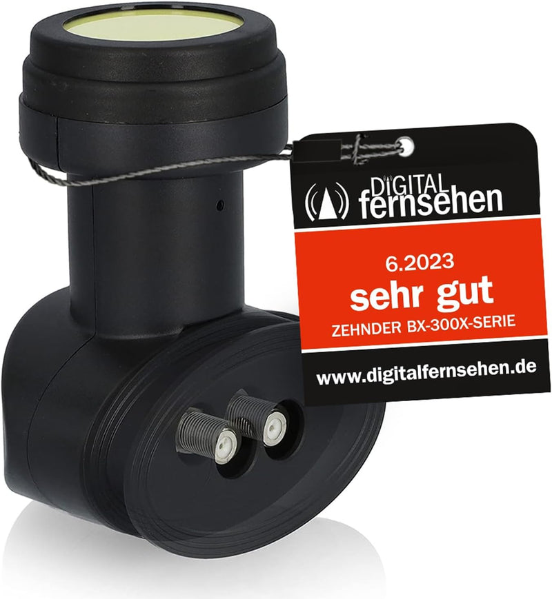 Zehnder Twin LNB mit Sun Protect UV Schutz und Wetterschutzkappe zum herausziehen - 2 Teilnehmer - 4