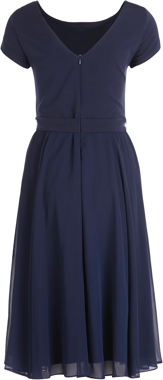 Vera Mont Damen Kleid 36 Aufnäher Dunkelblau/Dunkelblau, 36 Aufnäher Dunkelblau/Dunkelblau