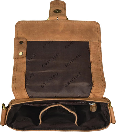 STILORD 'Alessio' Leder Messenger Bag Männer klein Vintage Umhängetasche Herrentasche Tablettasche S