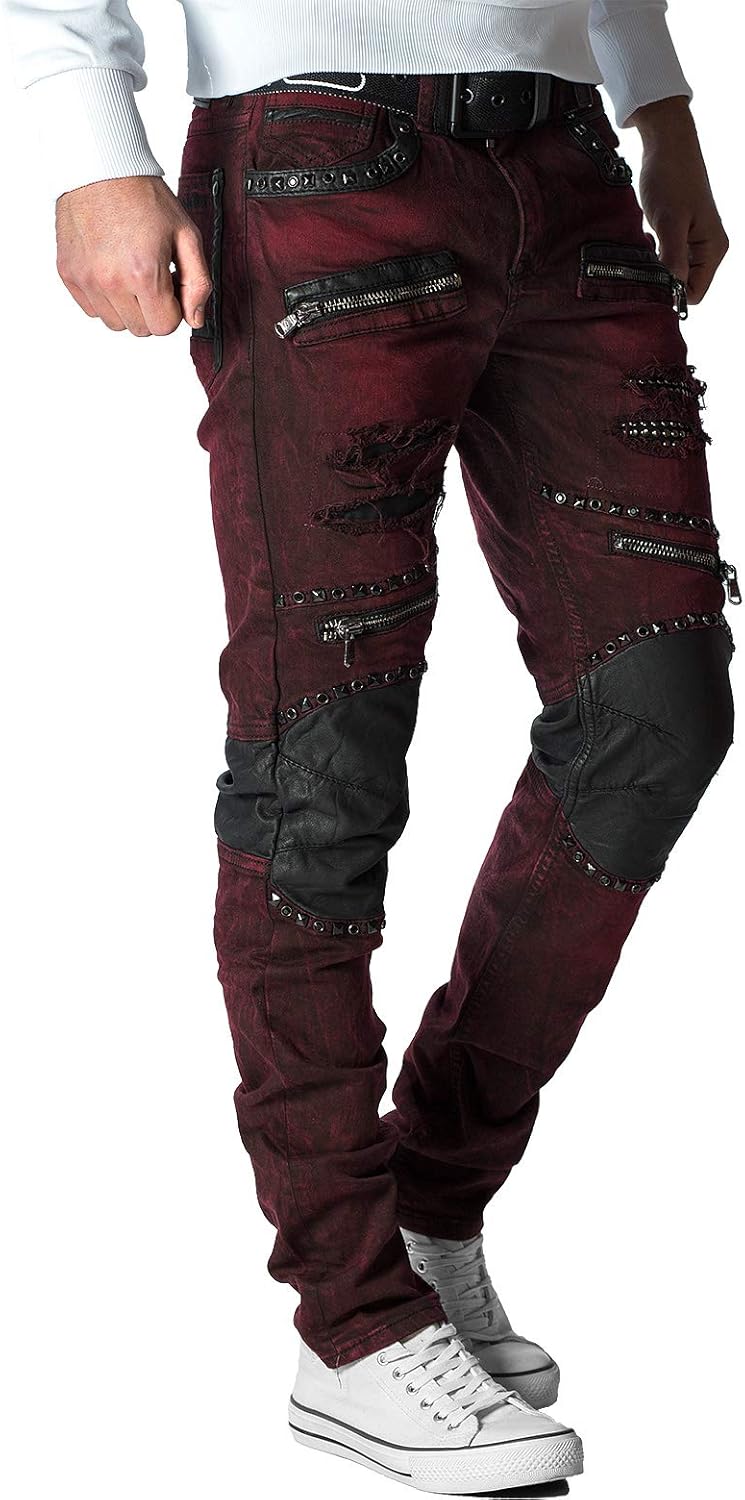 Cipo &amp; Baxx Herren Jeans – Stylische Denim-Mode mit einzigartigem Design | hohem markanten Details |