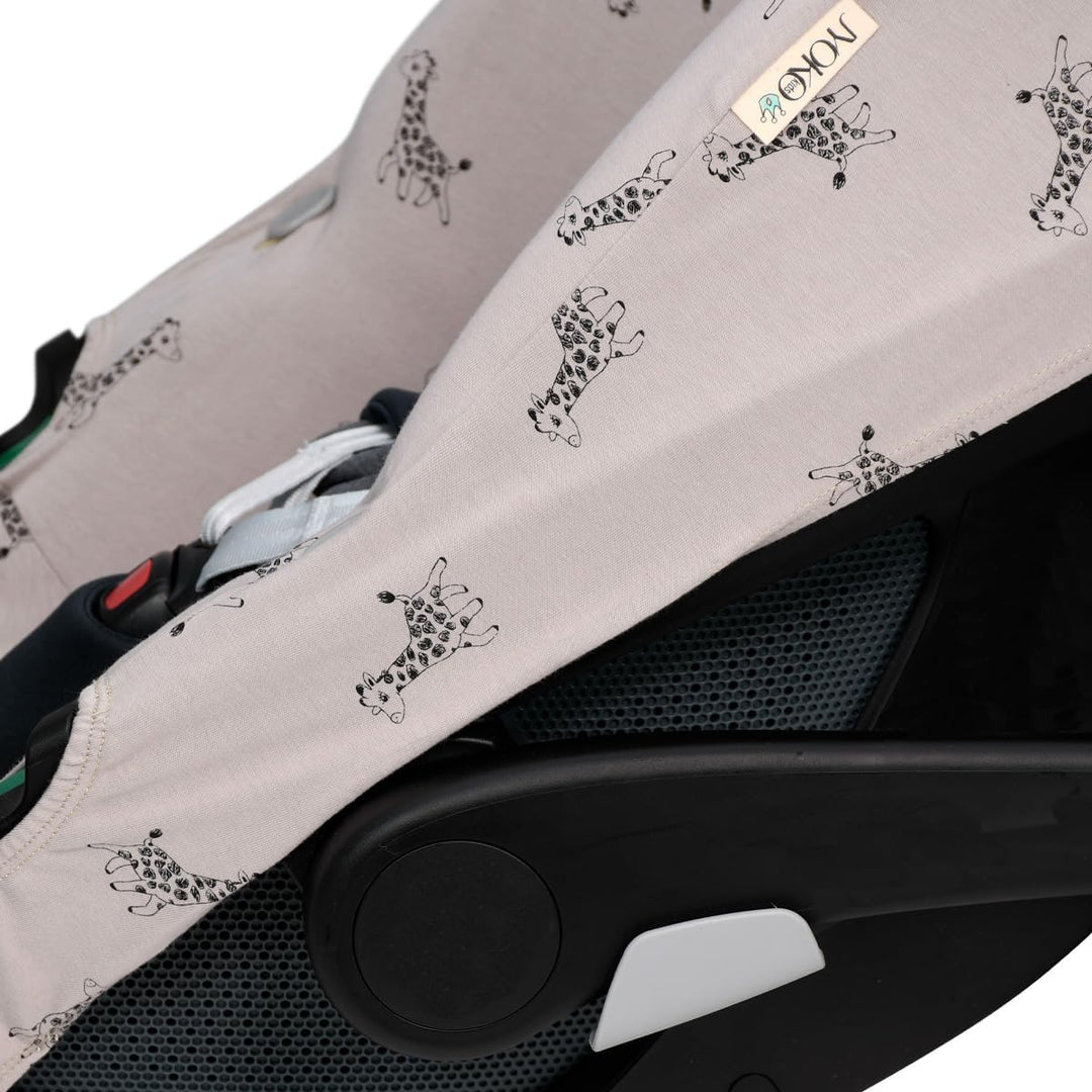 JYOKO KIDS Bezug kompatibel mit Maxi Cosi Pebble 360 Y FamilyFix 360, aus Baumwolle (Giraffe) Giraff