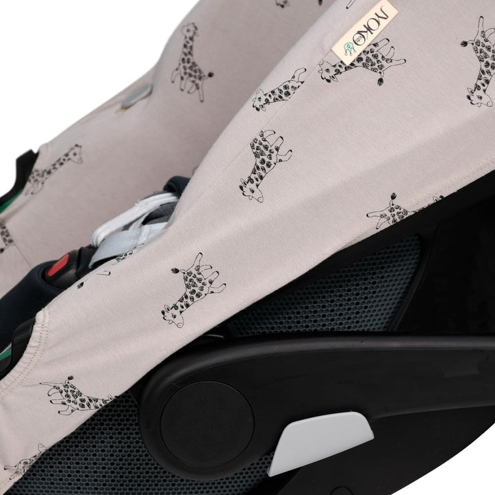 JYOKO KIDS Bezug kompatibel mit Maxi Cosi Pebble 360 Y FamilyFix 360, aus Baumwolle (Giraffe) Giraff