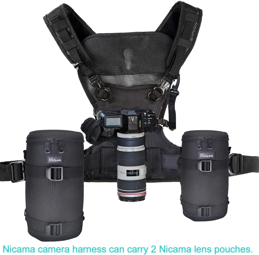 Nicama Kameragurt Multifunktion Doppel Kamera Tragegurt Weste Dual Tragend Fotograf Top Chest Harnes