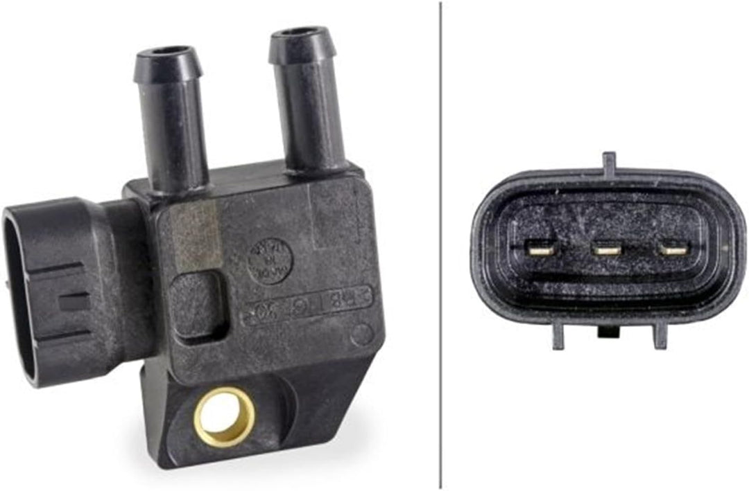 HELLA 6PP 009 409-311 Sensor, Abgasdruck - 3-polig - geschraubt