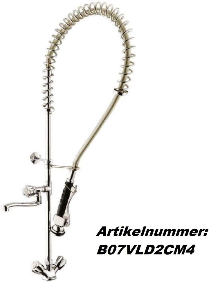 UZMAN Profi Gastro Handbrause (Schwarz) inkl. Feststellbügel 1/2" Edelstahl Ersatzbrause Handbrause