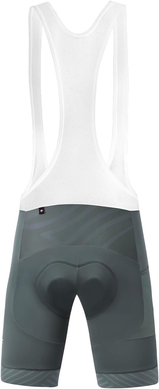 Santic Trägerhose Fahrrad Herren Fahrradhose Kurz mit Sitzpolster Radhose Herren Kurz Gepolstert L 7