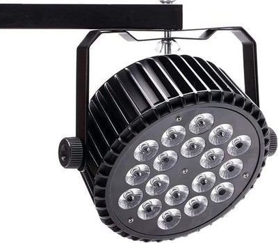 DELIBANG 200W 18 LED Par Bühnenlicht Aluminiumschale, RGBW Discolicht Partylicht mit Auto/Strobe/ DM