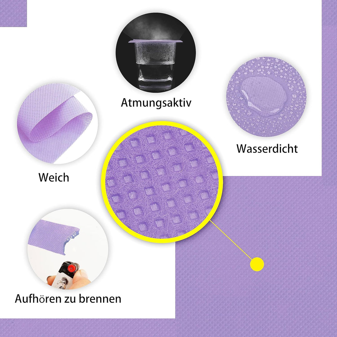 Tischdeckenrolle, 1.18 × 25M, Helles Lila, Einweg Vlies Stoffähnlich Tischdecke Rolle, Meterware Tis