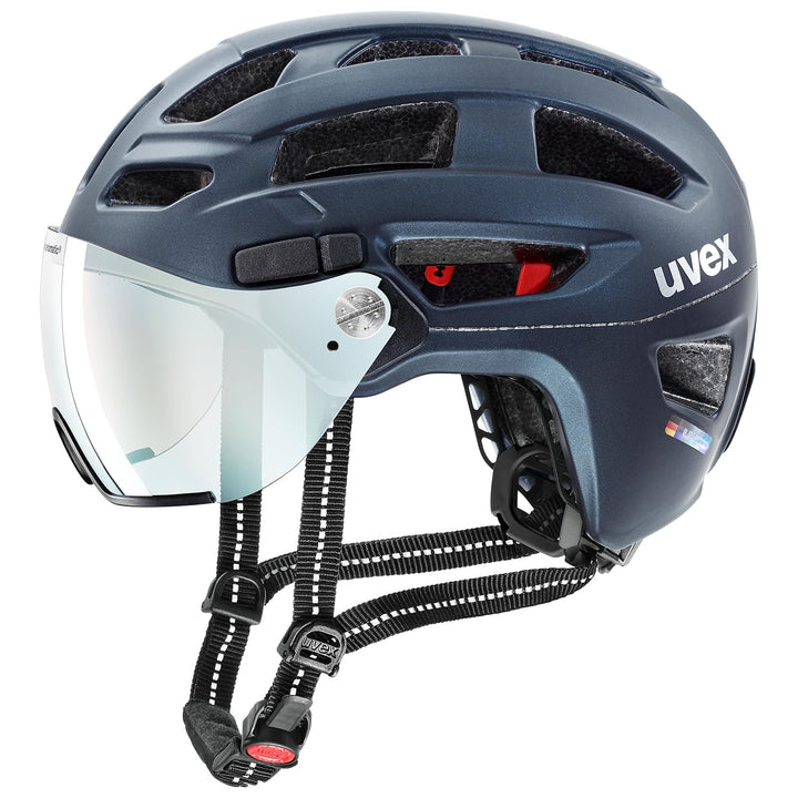 uvex Finale Visor V - sicherer City-Helm für Damen und Herren - mit selbsttönendem Visier - inkl. LE