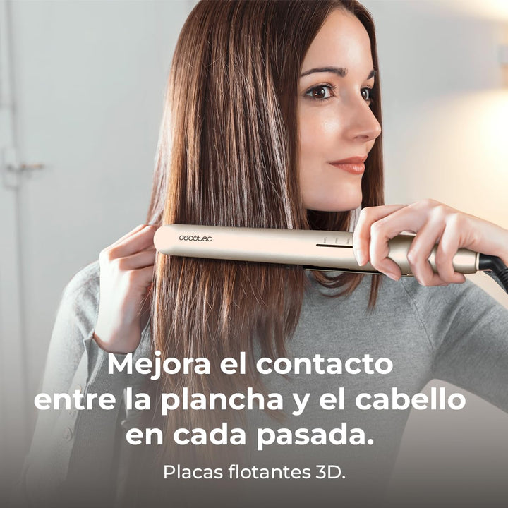 Cecotec Glätteisen für schmales Haar, Lisse 880 HidraProtect, 48 W, Turmalin, Keratin-Beschichtung u
