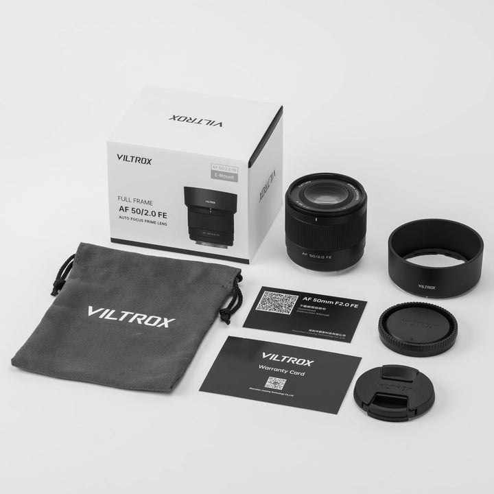 VILTROX 50mm F2.0 FE-Mount Vollformat Festbrennweite mit grosser Blende und STM Autofokus für Sony E