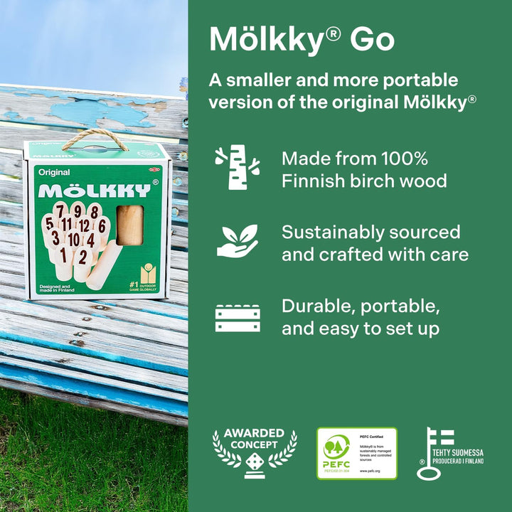 Tactic Mölkky in cardboard box with handle - 2018 version 54903 Mixed