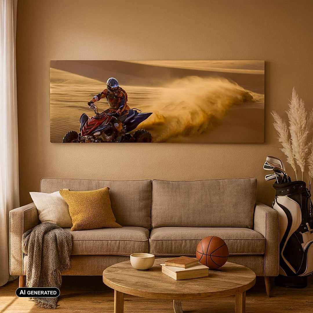 Wandbilder Dekoration Wohnzimmer Safari Rallye Wettkämpfe Sport Panorama Bilder auf Leinwand 120x50c