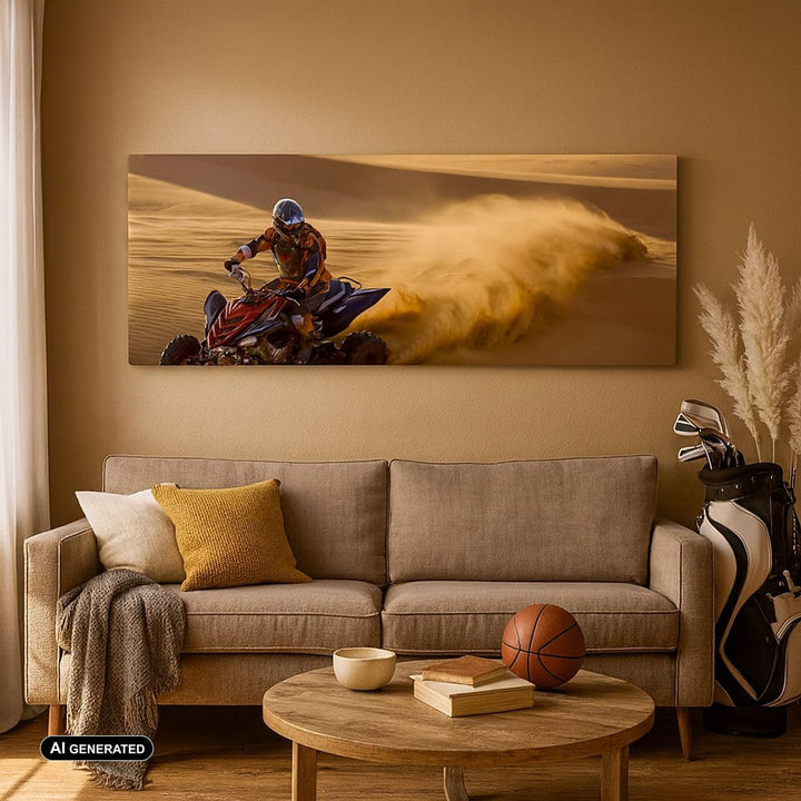 Wandbilder Dekoration Wohnzimmer Safari Rallye Wettkämpfe Sport Panorama Bilder auf Leinwand 120x50c