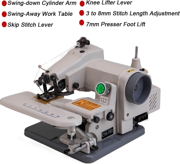 ECUTEE Tragbare Blindstichmaschine Tischmodell Blindstich Schneider Nähmaschine, Desktop Sewing Mach