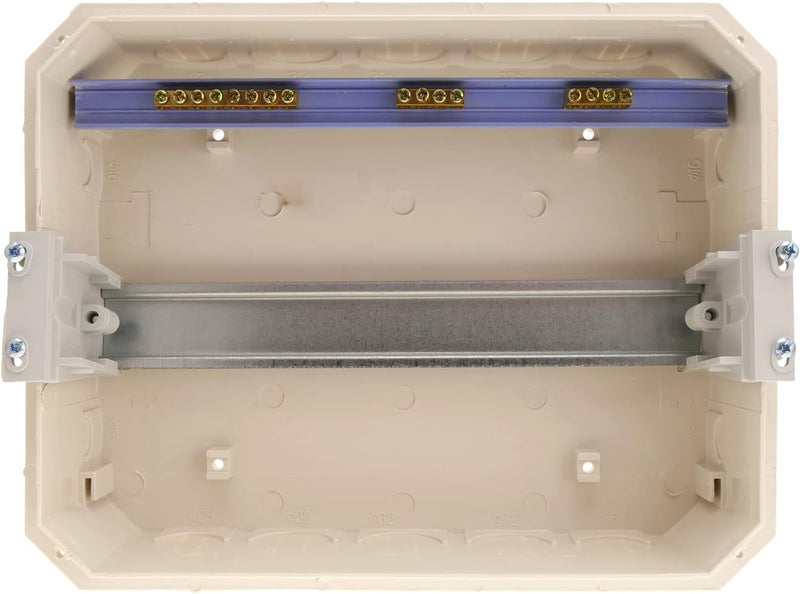 BeMatik - Schaltkasten Elektroverteilerkasten aus 12 Modulen 17,5 mm Kunststoff ABS für einbetten SP