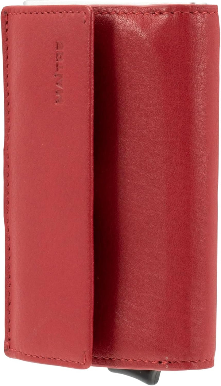 Maitre - unisex e-cage f3 c-three - Slim Wallet - Kartenportmonaie, 6,5X10 Rot