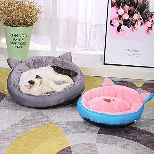 Queta Hundebett Waschbar, Katzenbett. Katzenohrform Runde Hundekorb Warmes Haustierbett Katzenbett,