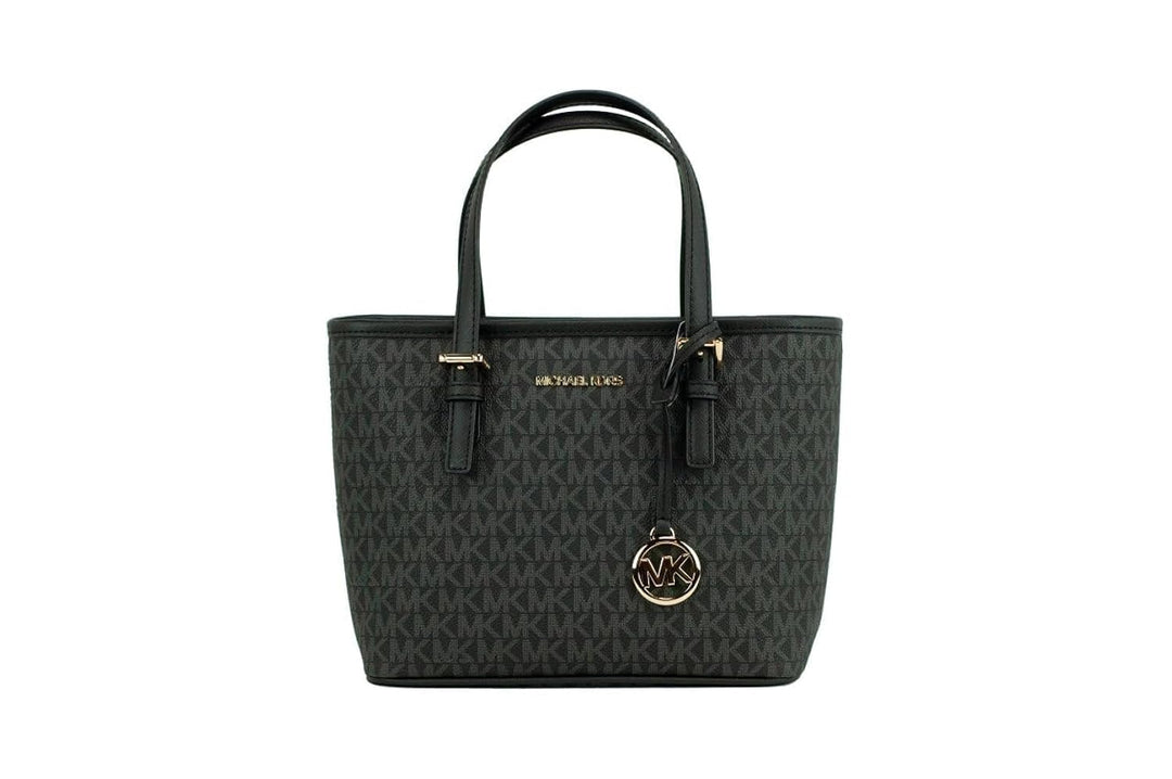 Michael Kors Damen Tragetasche Black Sig/Gold, Black Sig/Gold