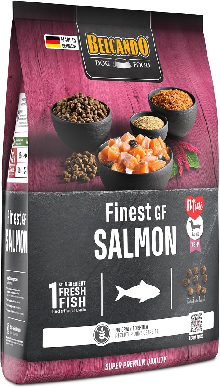 Belcando Finest GF Salmon [4 kg] getreidefreies Hundefutter | Trockenfutter für kleine &amp; mittlere Hu