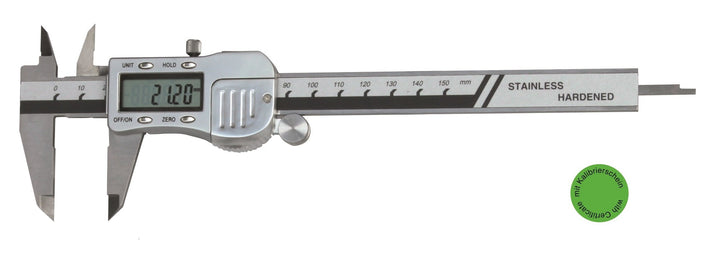 CNC QUALITÄT Digital Messschieber 150 mm DIN 862 - Metallgehäuse - kalibriert nach VDI/VDE/DGQ 2618