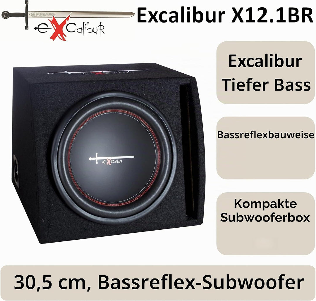 Excalibur X12.1BR Boombox 12-inch 1000W Bass Reflex