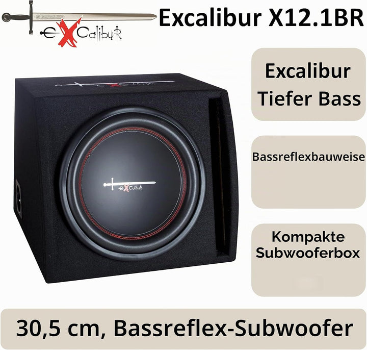 Excalibur X12.1BR Boombox 12-inch 1000W Bass Reflex
