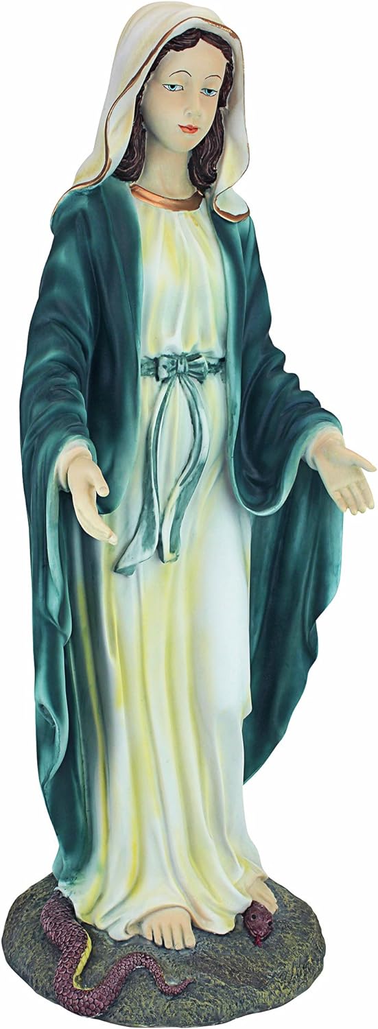 Design Toscano Jungfrau Maria, die Gottesmutter der Unbefleckten Empfängnis Religiöse Gartenstatue,