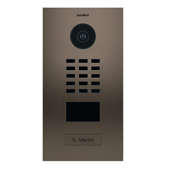 Doorbird D2102BV Video-Türsprechanlage, 1 Klingel, bronzefarben, D2102BV