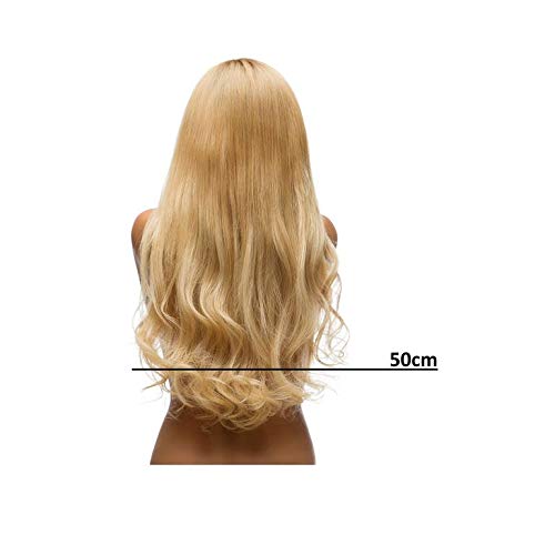 hair2heart Echthaar Tressen zum Einnähen Extensions Gewellt - 50cm 100g 2/0 schwarz #1 Schwarz 50cm,