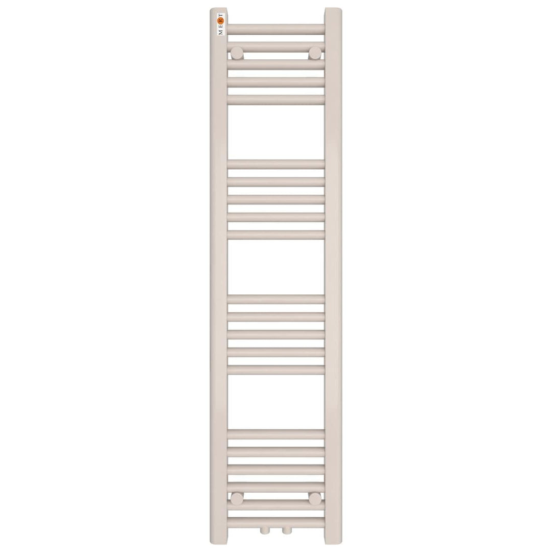 MERT Comfort Badheizkörper 400x1200mm Mittelanschluss Pulverbeschichtet Verkehrsweiss RAL9016 geboge