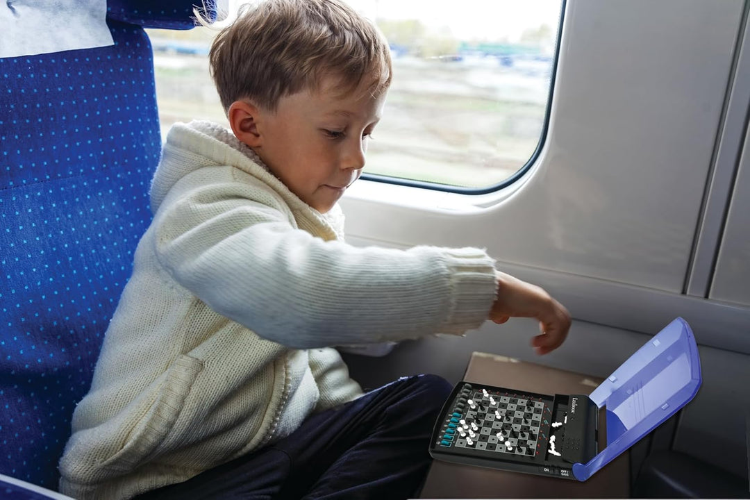 Lexibook, Elektronisches Reiseschachset, 32 Figuren, 64 Schwierigkeitsstufen, 1 bis 2 Spieler, Strat