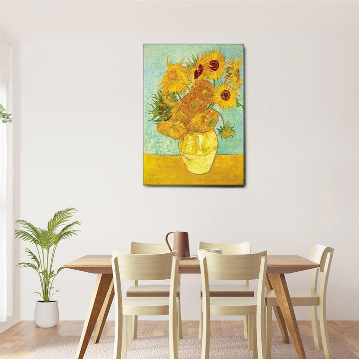 Giallobus - Bild - Druck AUF LEINWAND - Vincent Van Gogh - Sonnenblumen - 70 x 100 cm, 70 x 100 CM