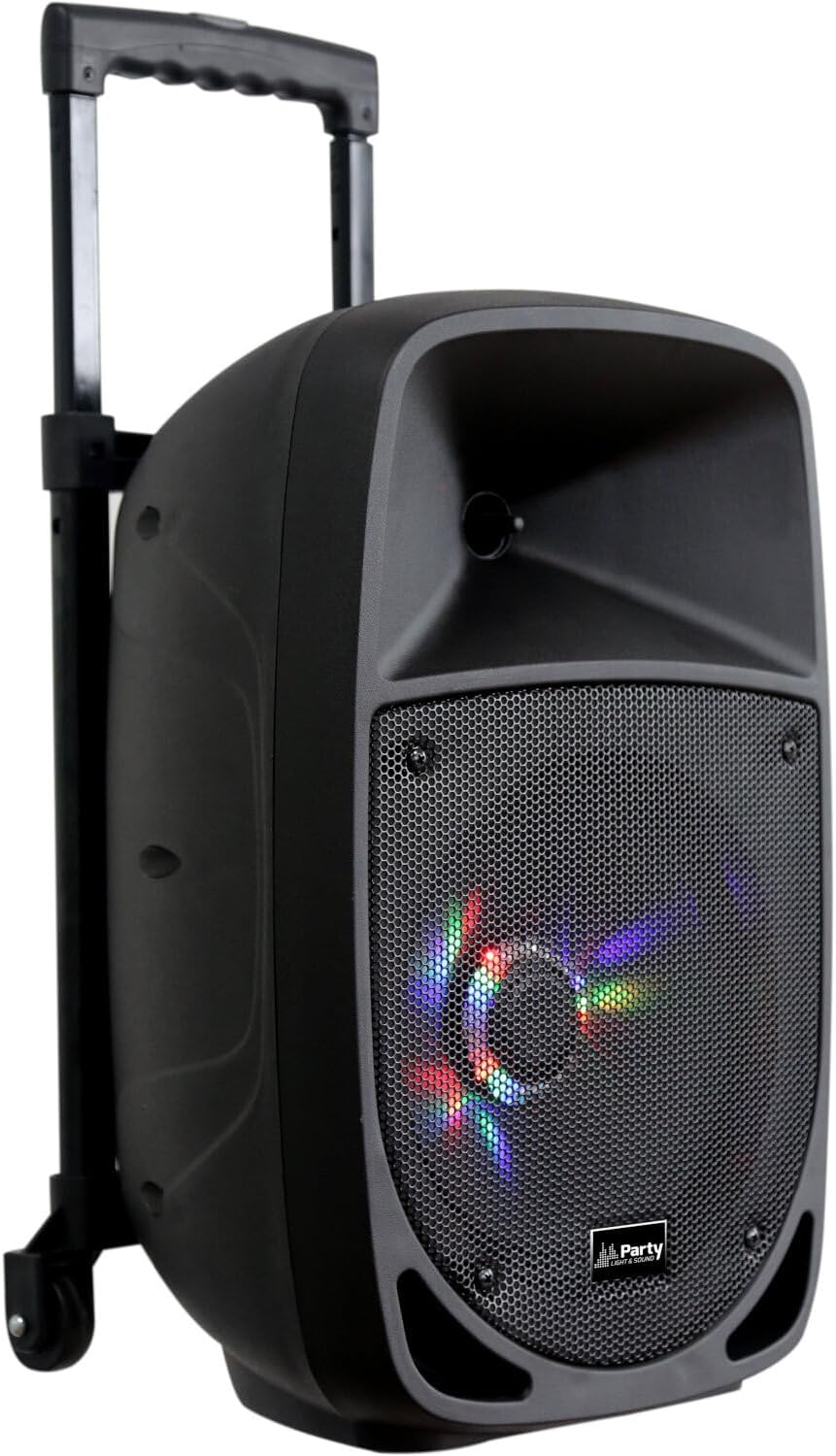 PARTY-8LED - PARTY - 200 W RMS, 8"/20 cm grosser batteriebetriebener Lautsprecher mit 1 Mikrofon am