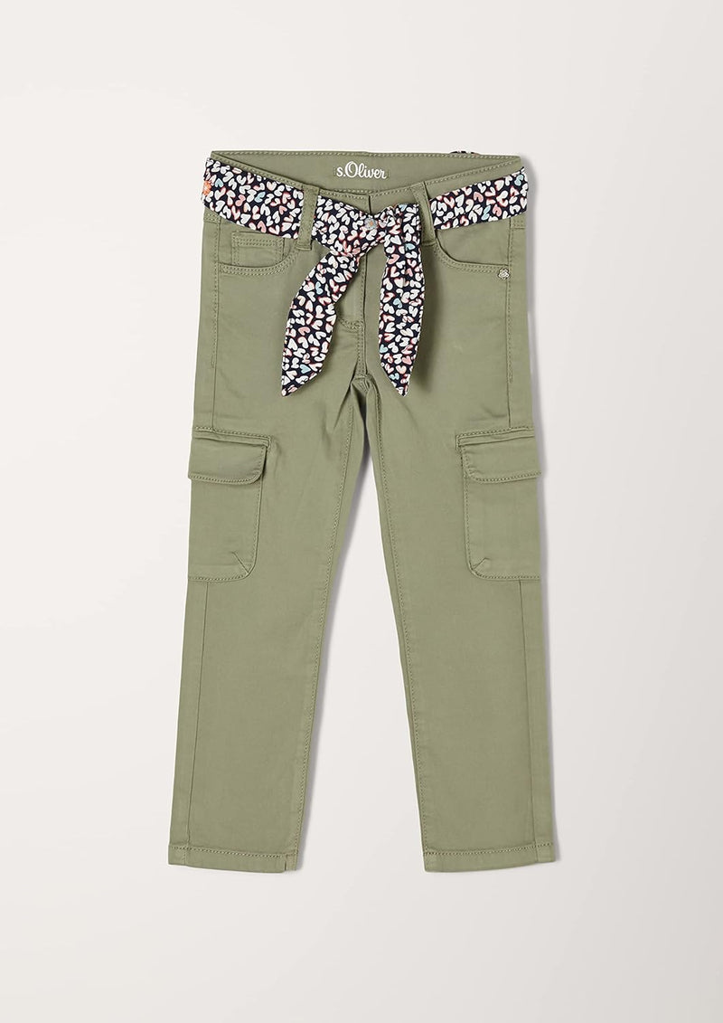 s.Oliver Mädchen Hose Lang Kathy Pants 92 Khaki, 92 Khaki