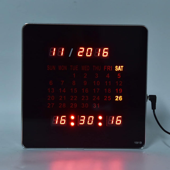 Focket Digitale Wanduhr, 7,87 Zoll Ewiger Kalender, Grosse Anzeige, Digitale Uhr, Batteriebetriebene